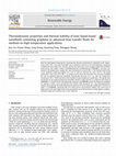 Research paper thumbnail of Thermodynamic properties and thermal stability of ionic liquid-based nanofluids containing graphene as advanced heat transfer fluids for medium-to-high-temperature applications