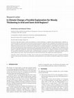 Research paper thumbnail of Is Climate Change a Possible Explanation for Woody Thickening in Arid and Semi-Arid Regions?