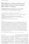 Research paper thumbnail of The influence of ozone, acid mist and soil nutrient status on Norway spruce [Picea abies (L.) Karst.]. II. Photosynthesis, dark respiration and soluble carbohydrates of trees during late autumn