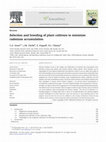 Research paper thumbnail of Selection and breeding of plant cultivars to minimize cadmium accumulation