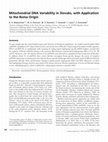 Research paper thumbnail of Mitochondrial DNA Variability in Slovaks, with Application to the Roma Origin