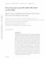 Research paper thumbnail of Extrasolar Planets Around HD 196050, HD 216437 and HD 160691