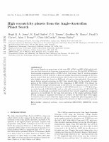 Research paper thumbnail of High‐eccentricity planets from the Anglo‐Australian Planet Search