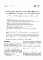 Research paper thumbnail of Constraining the difference in convective blueshift between the components of Centauri with precise radial velocities