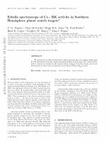 Research paper thumbnail of Echelle spectroscopy of Ca II HK activity in Southern Hemisphere planet search targets