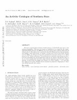 Research paper thumbnail of An activity catalogue of southern stars