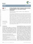 Research paper thumbnail of A first-principles study of pressure-induced phase transformation in a rare-earth formate framework