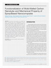 Research paper thumbnail of Functionalization of Multi-Walled Carbon Nanotube and Mechanical Property of Epoxy-Based Nanocomposite