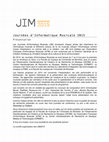 Research paper thumbnail of Journées d'Informatique Musicale 2015