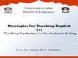 Research paper thumbnail of a workshop on teaching EFL vocabulary: