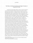 Research paper thumbnail of The Effects on Internet Censorship on the Right to Freedom of Expression in China