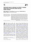 Research paper thumbnail of Bartonella species antibodies and DNA in cerebral spinal fluid of cats with central nervous system disease