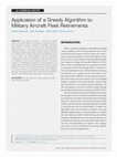 Research paper thumbnail of Application of a Greedy Algorithm to Military Aircraft Fleet Retirements