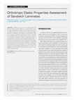 Research paper thumbnail of Orthotropic Elastic Properties Assessment of Sandwich Laminates