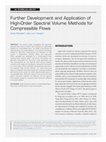 Research paper thumbnail of Further Development and Application of High-Order Spectral Volume Methods for Compressible Flows