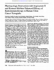 Research paper thumbnail of Pharmacologic intervention with angiotensin II and kininase inhibitor enhanced efficacy of radioimmunotherapy in human colon cancer xenografts