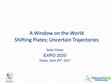 Research paper thumbnail of A Window on the World Shifting Plates; Uncertain Trajectories