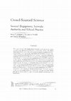 Research paper thumbnail of Crowd-sourced science: societal engagement, scientific authority and ethical practice