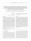 Research paper thumbnail of Determinacion de especies arboreas a traves de caracteres vegetativos en la estacion Eperimental Caparo