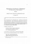 Research paper thumbnail of Handout (18th Congress of IABS, Toronto, 2017). Ratnarakṣita on the Practice of Meditation: Its Validity and Fruit in Tantric Buddhism.