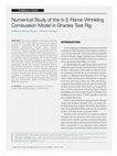 Research paper thumbnail of Numerical Study of the b-Ξ Flame Wrinkling Combustion Model in Oracles Test Rig