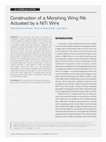 Research paper thumbnail of Construction of a Morphing Wing Rib Actuated by a NiTi Wire