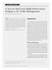 Research paper thumbnail of A Tool for Real-Time GNSS Performance analysis in air Traffic Management