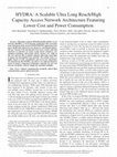 Research paper thumbnail of HYDRA: A Scalable Ultra Long Reach/High
Capacity Access Network Architecture Featuring
Lower Cost and Power Consumption