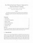 Research paper thumbnail of An Alternating Least Squares Approach to Squared Distance Scaling