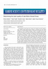 Research paper thumbnail of Determining the water quality of Lake Delice (İmranli-Sivas