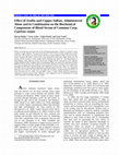 Research paper thumbnail of Effect of Zeolite and Copper Sulfate, Administered Alone and in Combination on the Biochemical Components of Blood Serum of Common Carp, Cyprinus carpio