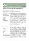 Research paper thumbnail of Physicochemical Analysis of Water Quality of Brook Kuruçay