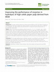 Research paper thumbnail of Improving the performance of enzymes in hydrolysis of high solids paper pulp derived from MSW