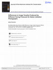 Research paper thumbnail of Differences in Image Tonality Produced by Different Toning Protocols for Matte Collodion Photographs