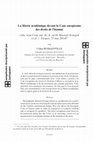 Research paper thumbnail of La liberté académique devant la Cour européenne des droits de l’homme