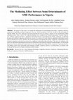 Research paper thumbnail of The Mediating Effect between Some Determinants of SME Performance in Nigeria