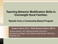 Research paper thumbnail of Behavior Modification Curriculum for Overweight Rural Families