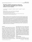 Research paper thumbnail of Phosphonate applied by trunk injection controls stem canker and decreases Phytophthora pod rot (black pod) incidence in cocoa in Sulawesi