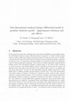 Research paper thumbnail of One dimensional nonlocal integro differential model & gradient elasticity model : Approximate solutions and size effects