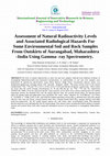 Research paper thumbnail of Assessment of Natural Radioactivity Levels and Associated Radiological Hazards For Some Environmental Soil and Rock Samples From Outskirts of Aurangabad, Maharashtra –India Using Gamma-ray Spectrometry