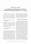 Research paper thumbnail of La expresión como función. Sobre el carácter funcional del concepto de expresión en G. W. Leibniz