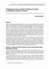 Research paper thumbnail of Comparaison de deux contextes d'utilisation de l'argile au Paléolithique supérieur en Europe