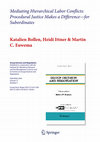 Research paper thumbnail of Mediating Hierarchical Labor Conflicts: Procedural Justice Makes a Difference—for Subordinates