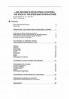 Research paper thumbnail of Land Reform in Developing Countries: The Role Of The State and Other Actors Introduction