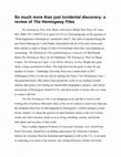 Research paper thumbnail of So much more than just incidental discovery: a review of The Hemingway Files