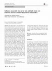 Research paper thumbnail of Influence of particle size on the low and high strain rate behavior of dense colloidal dispersions of nanosilica