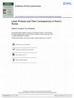 Research paper thumbnail of Problems of Post-Communism Labor Protests and Their Consequences in Putin's Russia