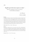 Research paper thumbnail of "Aquello que la historia no quiere recordar". Tensiones y disputas en torno a la masacre de Santa María de Iquique