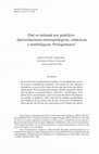 Research paper thumbnail of Qué se entiende por gentilicio. Aproximaciones onomasiológicas, sintácticas y morfológicas. Prolegómenos