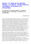 Research paper thumbnail of Dossier núm. 94:  El campo de los derechos humanos y la memoria. Miradas desde la sociología, la historia y la antropología